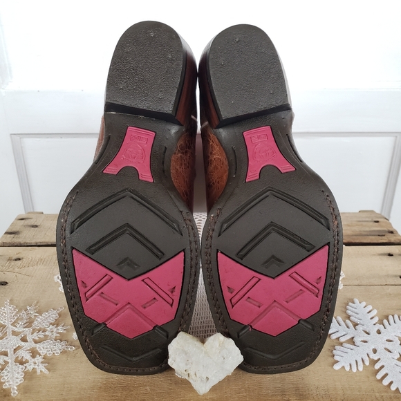 🌸AvaiLable🌸inQuire pLease🌸Vtg Pink ARIAT Crossfire Caliente Cowgirl Boots - Picture 11 of 16